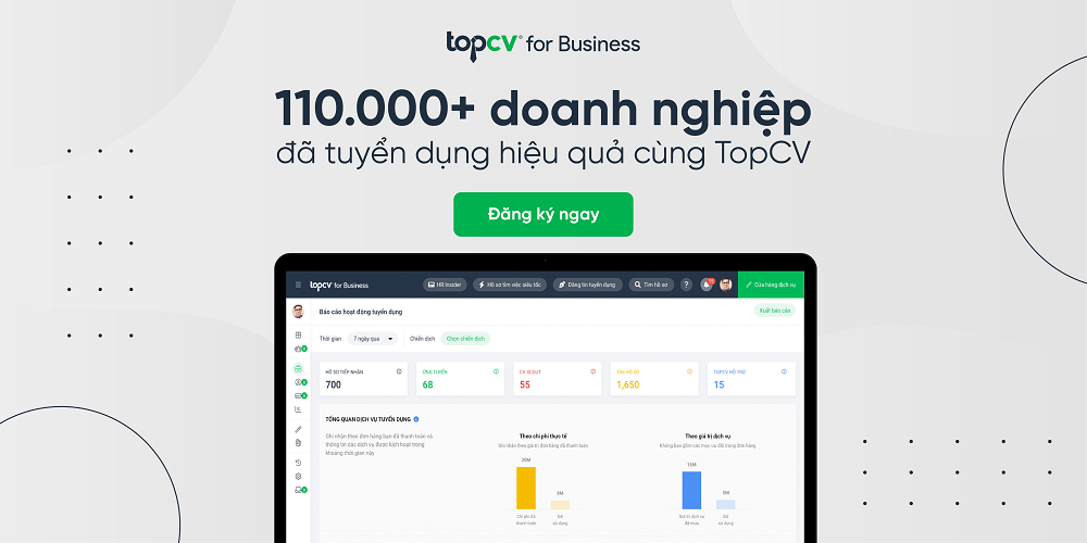 110.000 doanh nghiệp đã tuyển dụng hiệu quả cùng TopCV
