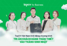 TopCV Việt Nam khởi động chương trình tri ân khách hàng thân thiết vào tháng sinh nhật