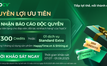 CHIA SẺ NHẬN ĐỊNH, NẮM TRỌN LỢI THẾ HOẠCH ĐỊNH NHÂN SỰ 2026 – NHẬN NGAY BÁO CÁO TUYỂN DỤNG ĐỘC QUYỀN TỪ TOPCV VIỆT NAM
